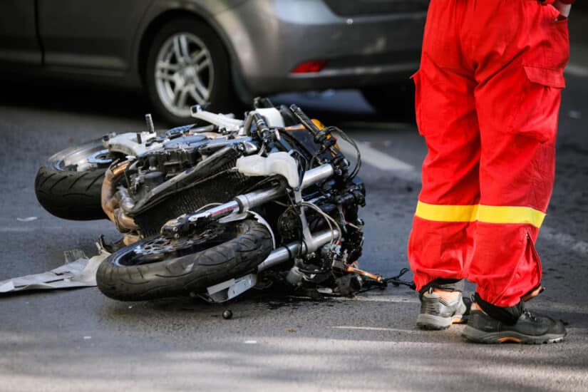 Photo of a Damaged Motorcycle
