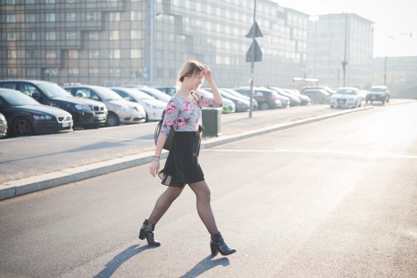 Woman Crossing Street