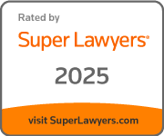 Rated by SuperLawyers 2025 badge